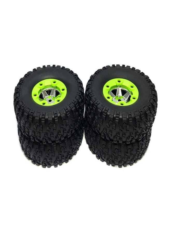 KingVal Replacement 2PCS Left + 2PCS Right Wheel Tyre Tire RC Parts Compatible with WLtoys 12428 12427 124006 1/12 RC Car - Image 3